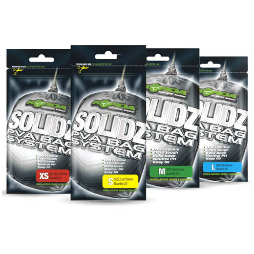 Pungi PVA XS Korda - 45x100mm, Dizolvare Rapidă, 25 buc
