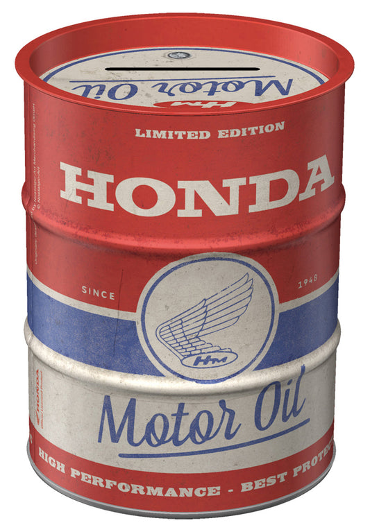 Pușculiță Butoi de Ulei Honda - Decor Retro Moto