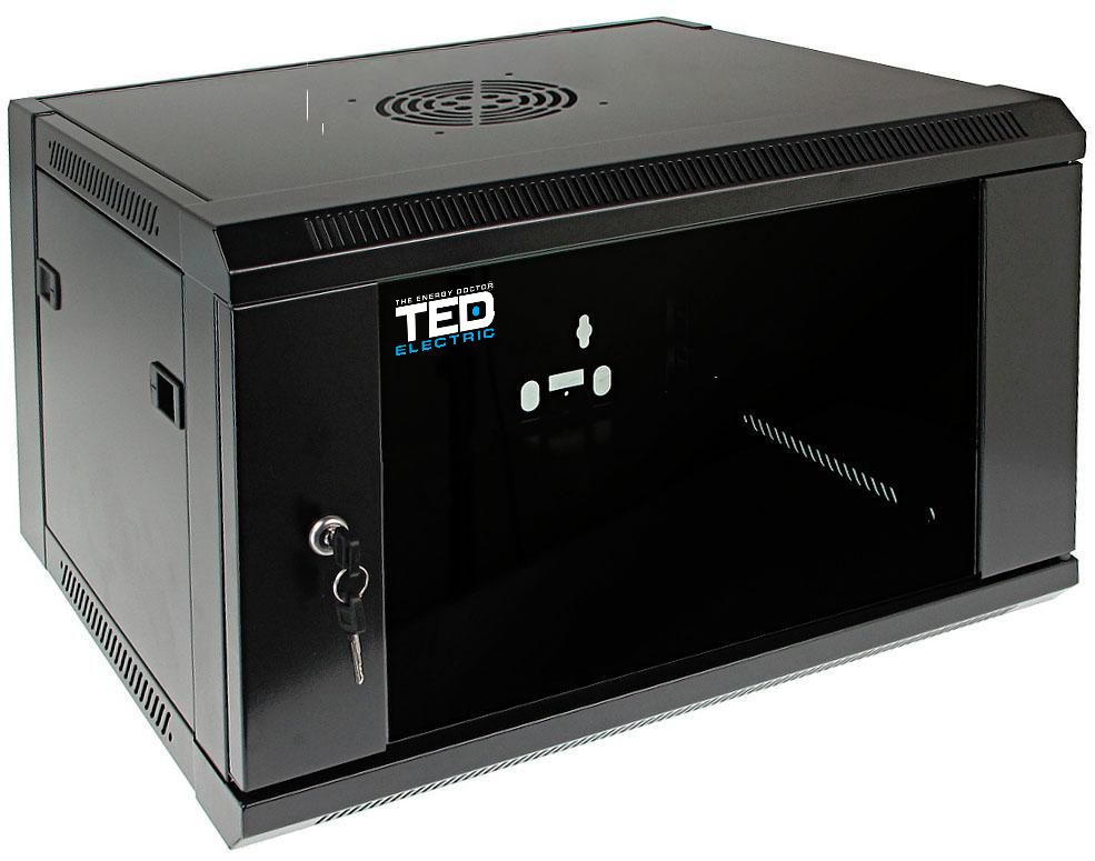 Rack 6U 600x600mm Wall Mount TED Electric - Spațiu Organizat, Acces Securizat - 2