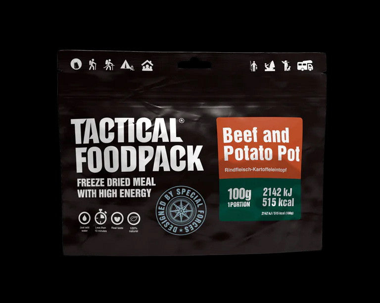 Ratie Alimentară Tactical Foodpack Beef & Potato Pot - Energie & Gust Autentic