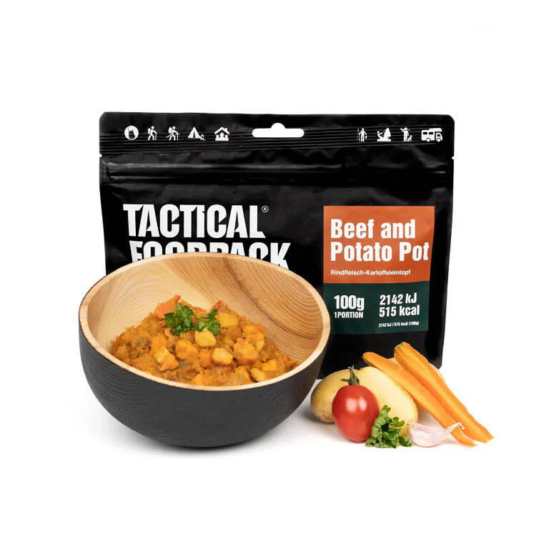 Ratie Alimentară Tactical Foodpack Beef & Potato Pot - Energie & Gust Autentic