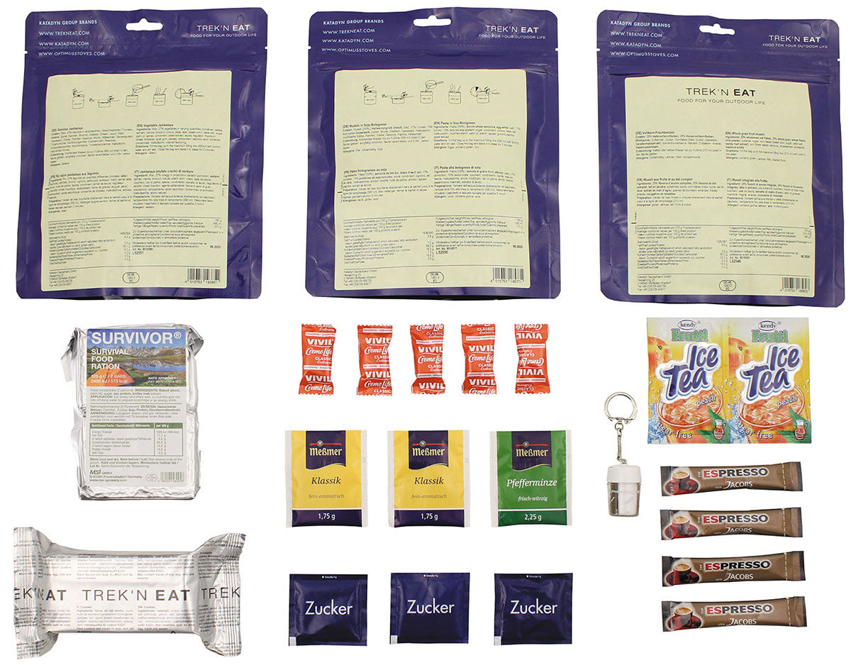Ratie Zilnica Meniu Vegetarian "Typ IV" TrekNEat - 1 Pers/1 Zi, Pachet Etans