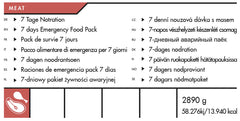 Rationă de 7 zile "MEAT" TrekNEat - 1 Persoană, Cutie Etanșă