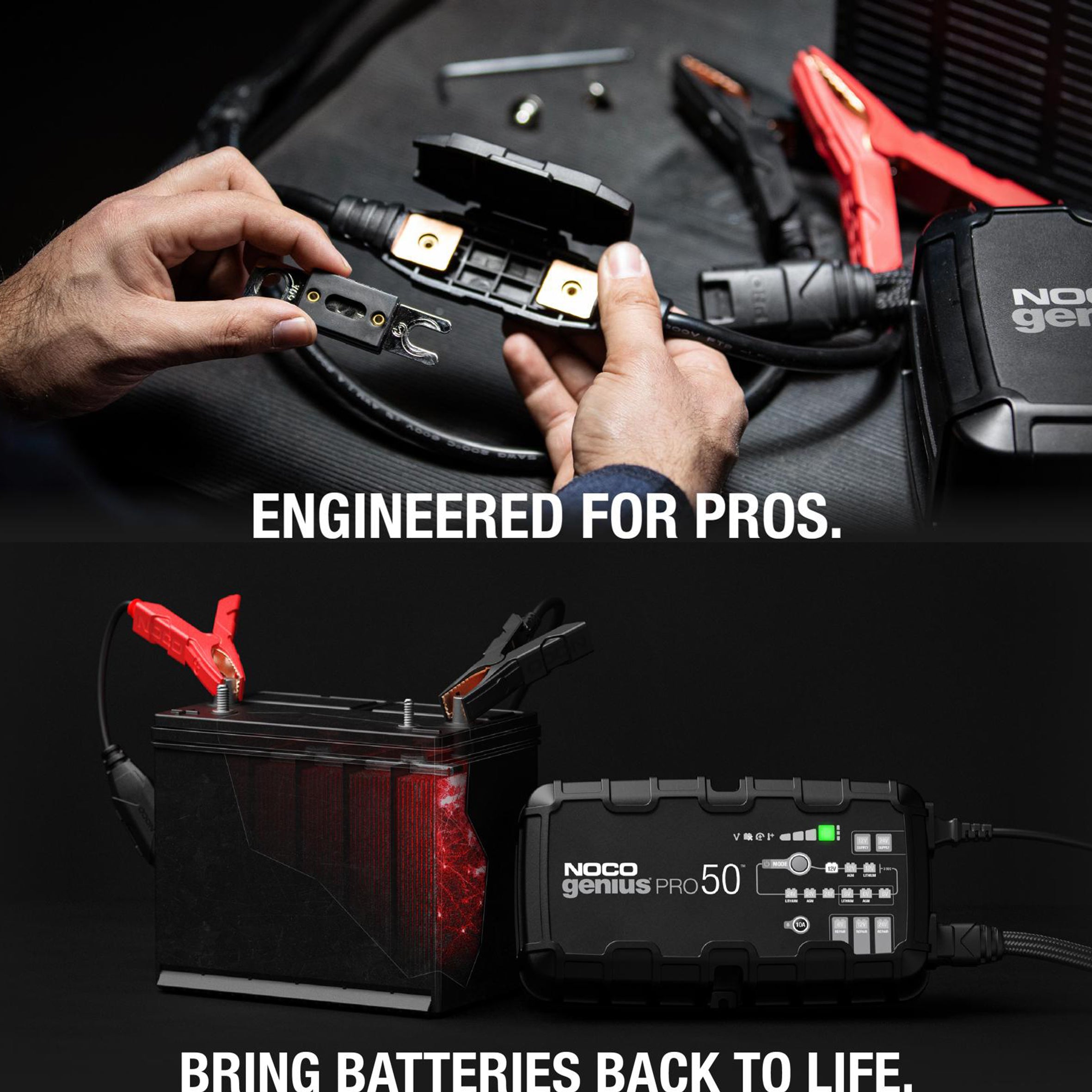 Redresor Auto Smart NocoGenius PRO50 - 6V/12V/24V, 50A, Profesional - 7