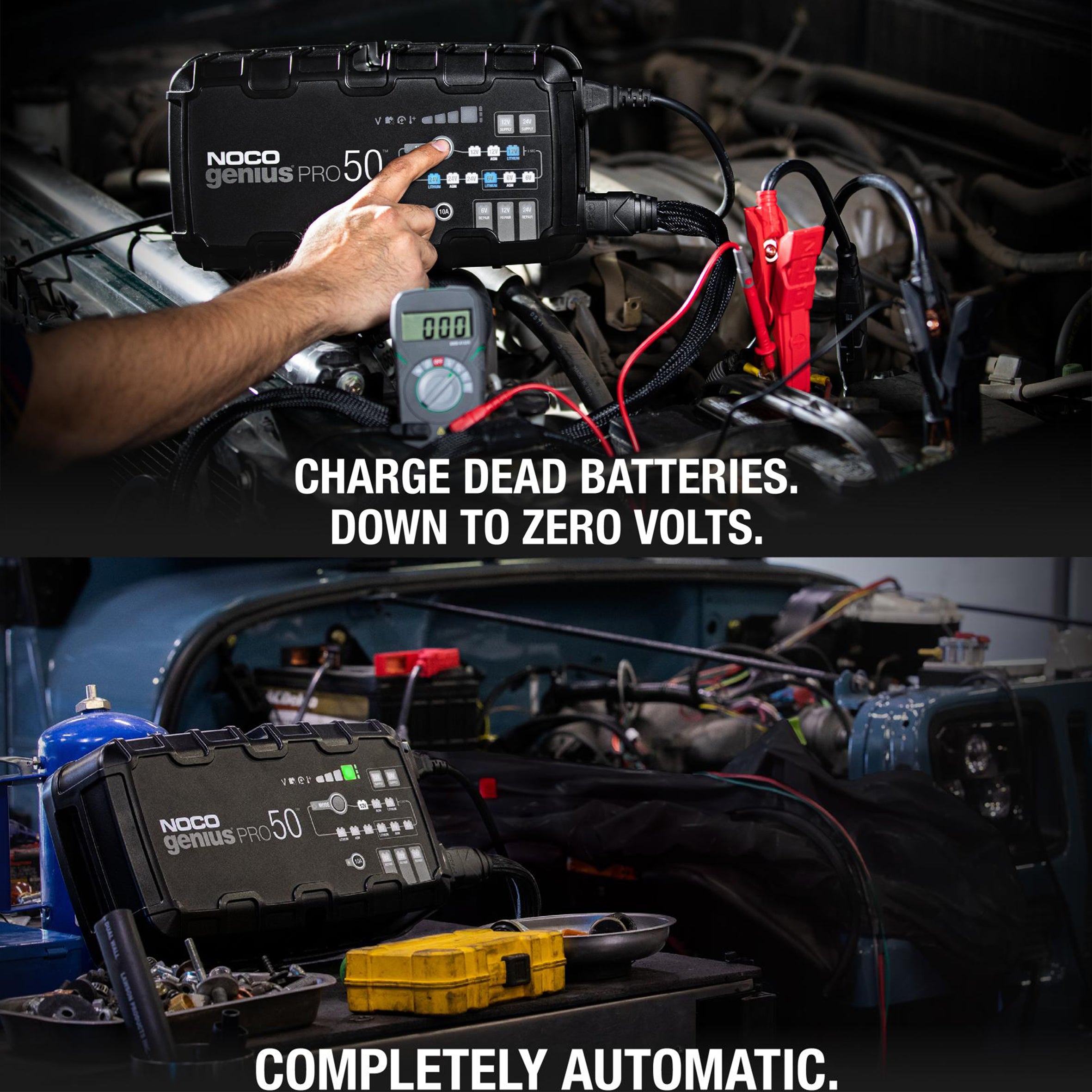 Redresor Auto Smart NocoGenius PRO50 - 6V/12V/24V, 50A, Profesional - 8