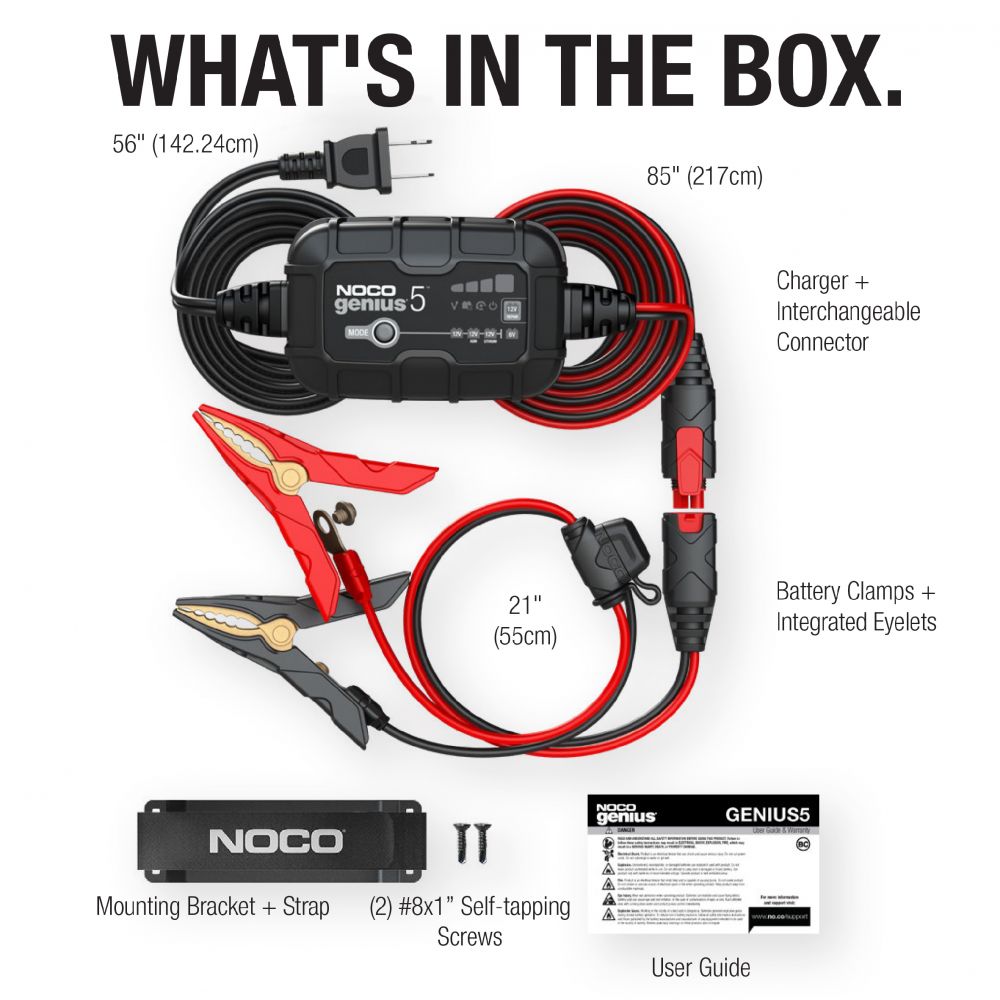 Redresor Inteligent 6V/12V 5A Noco Genius 5 - Pentru Acumulatori Până La 120Ah - 12