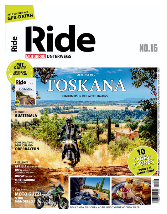 Revistă Moto RIDE Toscana - Ghid Turistic & GPS