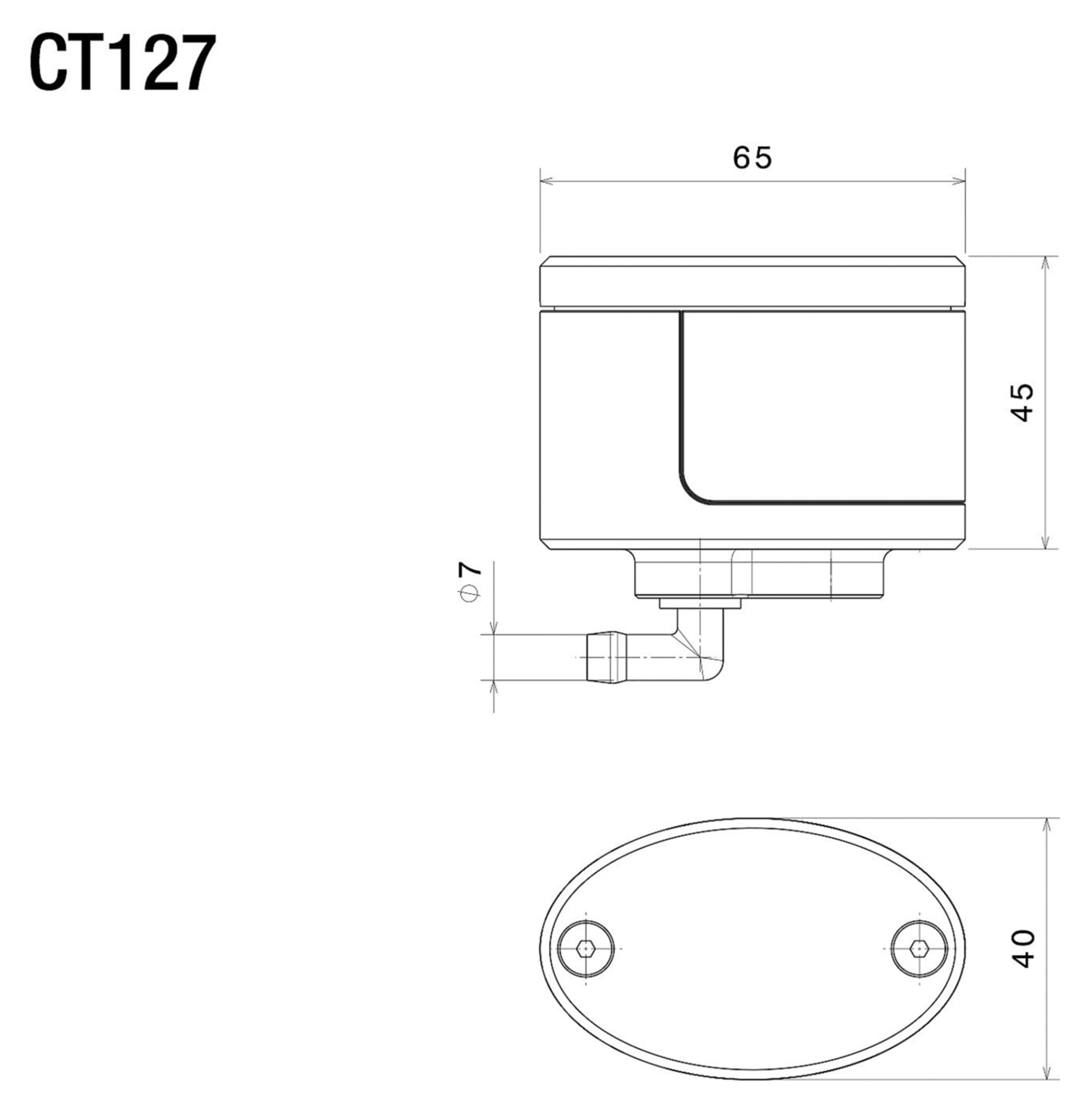 Rezervor Lichid Frână Față NEXT Rizoma - Design Pur, Aluminiu