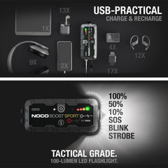 Robot Pornire Auto Noco Boost GB20 - 500A, Litiu-Ion, Portabil - 6