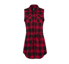 Rochie Fara Maneci Gracey Red/Black Checkered Dama Brandit - Stil Urban
