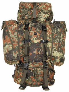 Rucsac Alpin 110 Flecktarn MFH - Bretele ajustabile, Cadru aluminiu