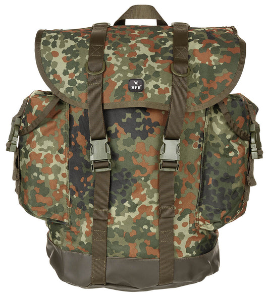 Rucsac BW Gebirgsrucksack Flecktarn MFH - Bretele Ajustabile, Spate Captusit