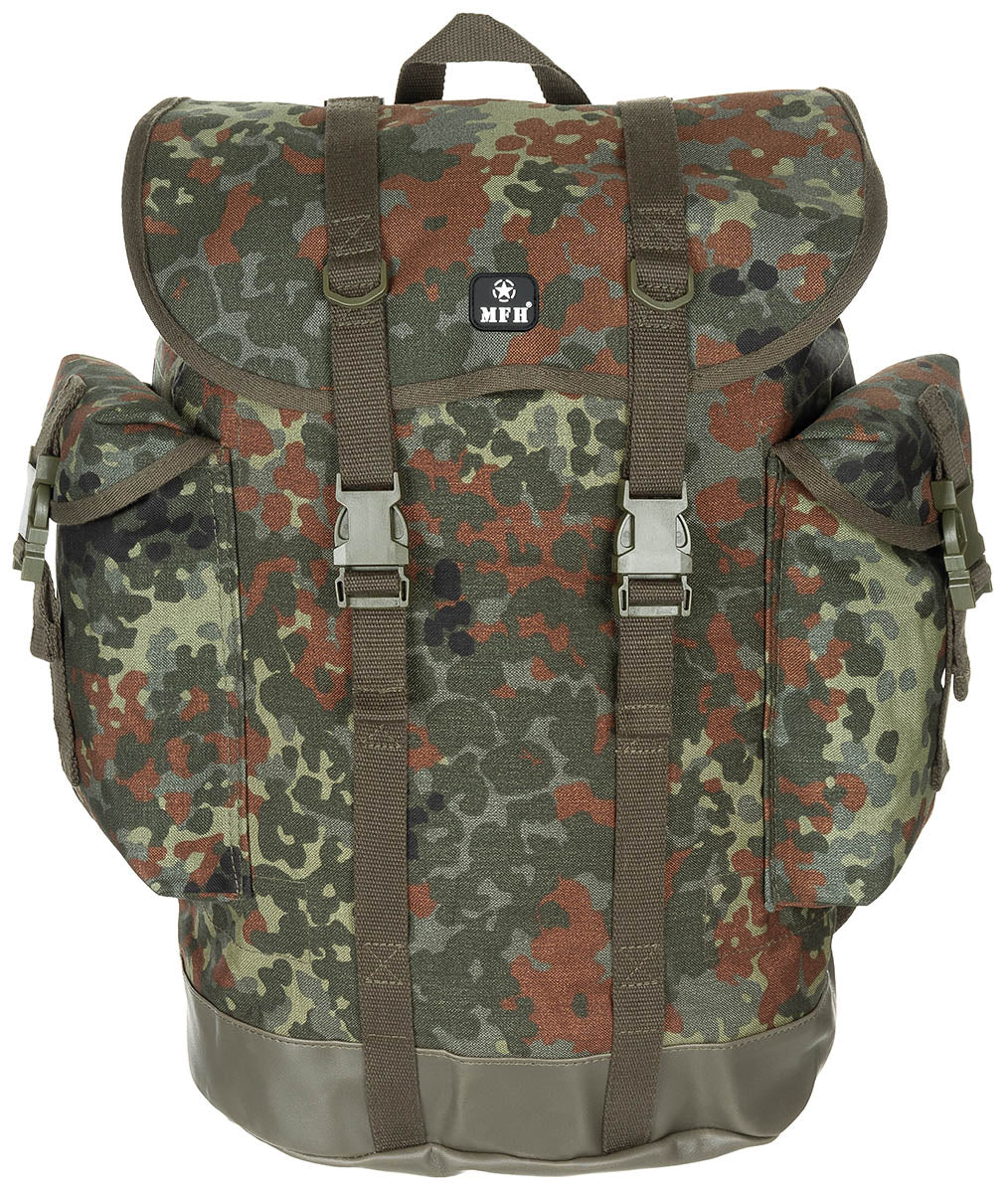 Rucsac BW Gebirgsrucksack flecktarn MFH - Material original, Bretele căptușite
