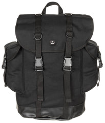 Rucsac BW Gebirgsrucksack, model nou, negru MFH - Bretele căptușite, compartiment cu șnur