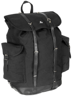 Rucsac BW Gebirgsrucksack Negru MFH - Curele Piele, Bretele Ajustabile