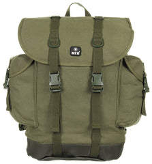 Rucsac BW Gebirgsrucksack, Noul Model, Oliv MFH - Bretele Buretate, Chingă Talie