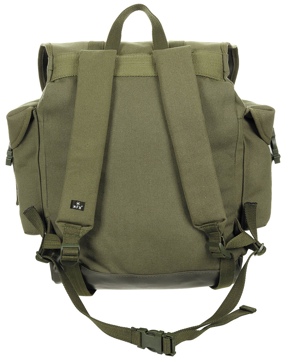 Rucsac BW Gebirgsrucksack, Noul Model, Oliv MFH - Bretele Buretate, Chingă Talie