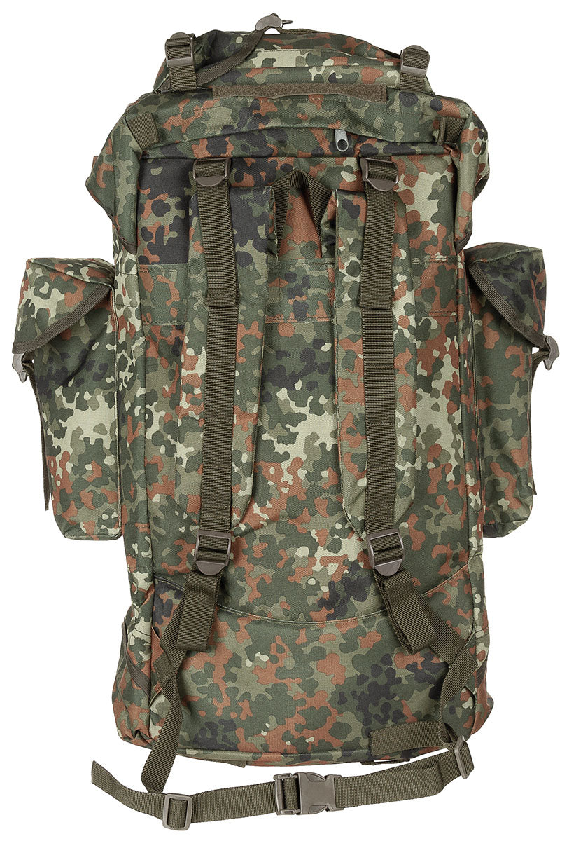 Rucsac BW Kampfrucksack 65L Flecktarn MFH - 65L, Rigidizare Aluminiu