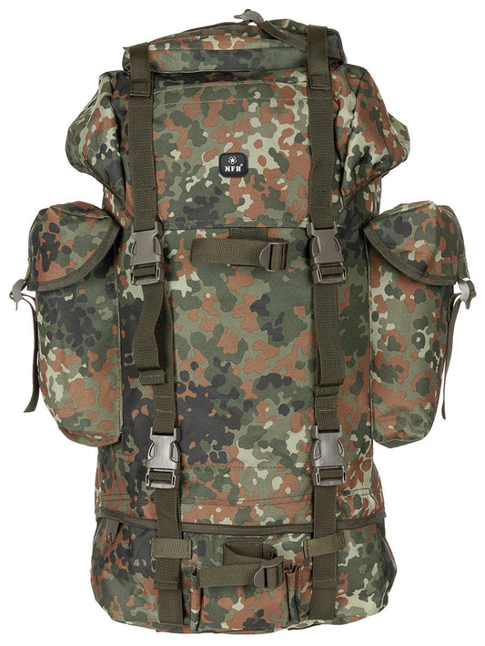 Rucsac BW Kampfrucksack 65L Flecktarn MFH - 65L, Rigidizare Aluminiu