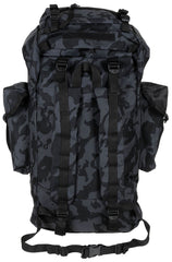 Rucsac BW Kampfrucksack 65L Night Camo MFH - Cadru Aluminiu, Bretele Ajustabile