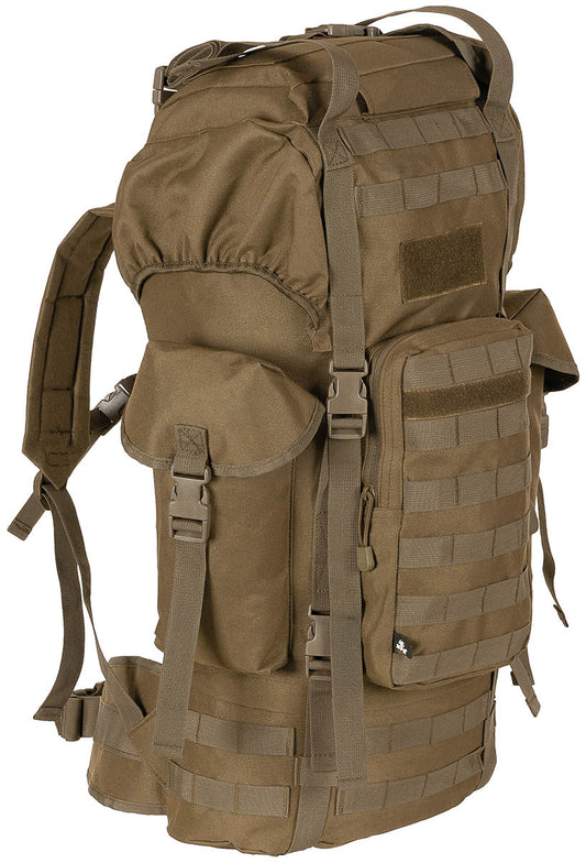 Rucsac BW Kampfrucksack Coyote MFH - Întărire Aluminiu, 65 Litri