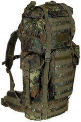 Rucsac BW Kampfrucksack "MOLLE" 65 l Flecktarn MFH - Cadru Alu, MOLLE