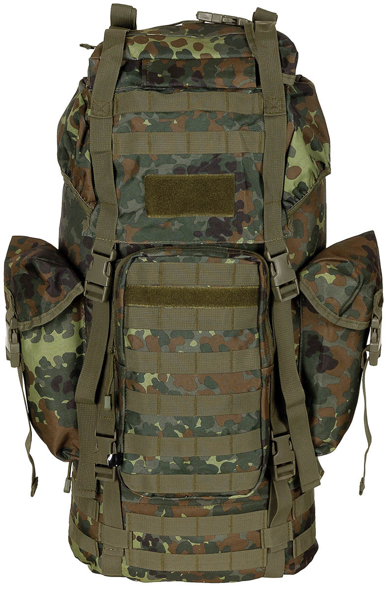 Rucsac BW Kampfrucksack "MOLLE" 65 l Flecktarn MFH - Cadru Alu, MOLLE