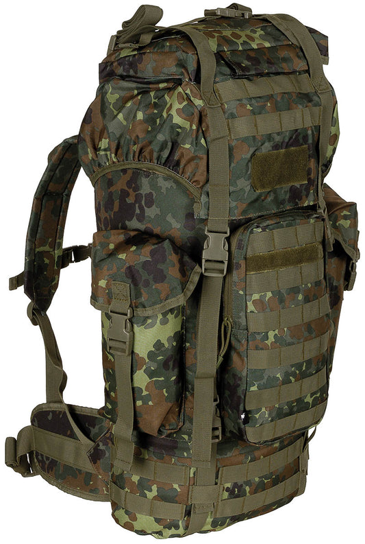 Rucsac BW Kampfrucksack "MOLLE" 65 l Flecktarn MFH - Cadru Alu, MOLLE