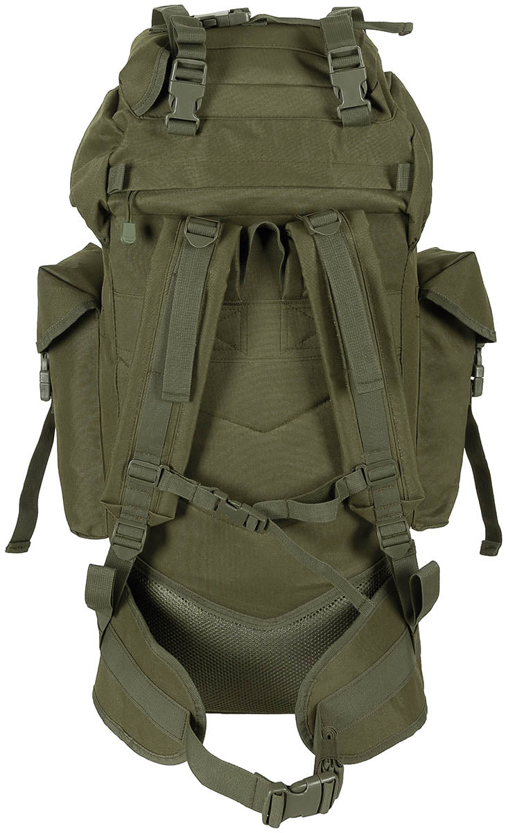 Rucsac BW Kampfrucksack "MOLLE" 65L Oliv MFH - 65L, Cadru Aluminiu