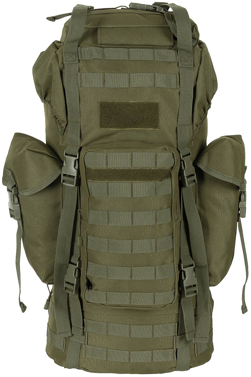 Rucsac BW Kampfrucksack "MOLLE" 65L Oliv MFH - 65L, Cadru Aluminiu