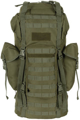 Rucsac BW Kampfrucksack "MOLLE" 65L Oliv MFH - 65L, Cadru Aluminiu