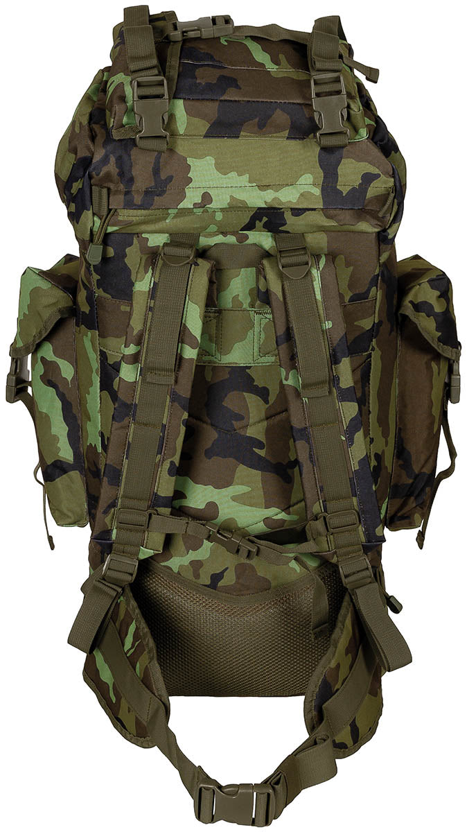 Rucsac BW Kampfrucksack "MOLLE" M95 CZ Camo MFH - 65 L, Cadru Aluminiu