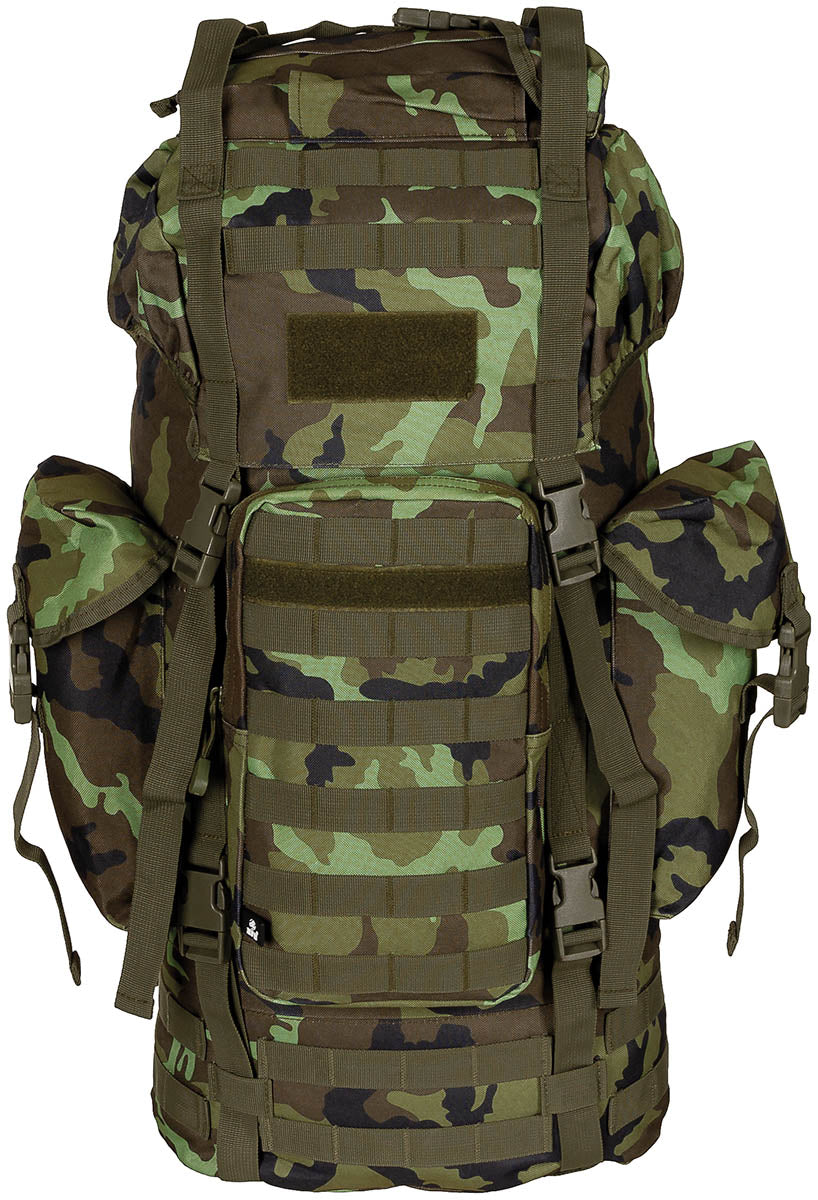 Rucsac BW Kampfrucksack "MOLLE" M95 CZ Camo MFH - 65 L, Cadru Aluminiu