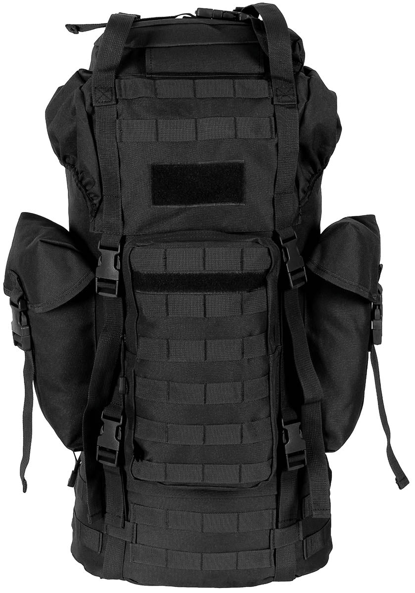 Rucsac BW Kampfrucksack "MOLLE" Negru MFH - 65 l, Cadru Aluminiu