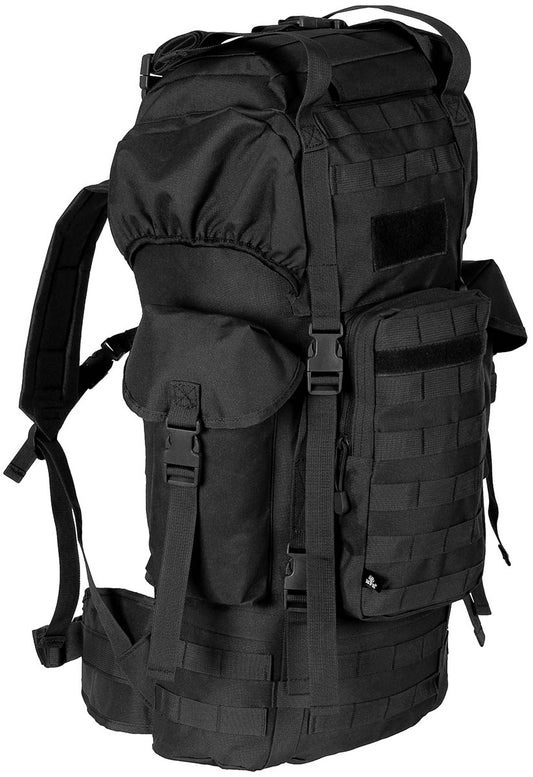 Rucsac BW Kampfrucksack "MOLLE" Negru MFH - 65 l, Cadru Aluminiu