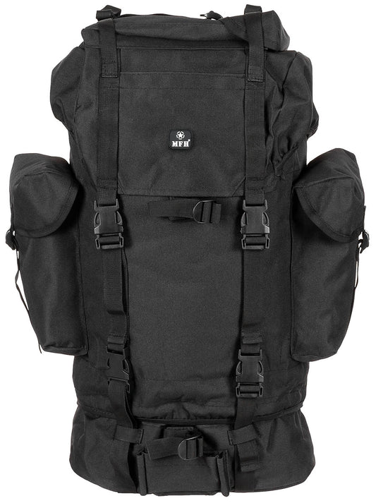 Rucsac BW Kampfrucksack Negru MFH - 65L, Structură aluminiu