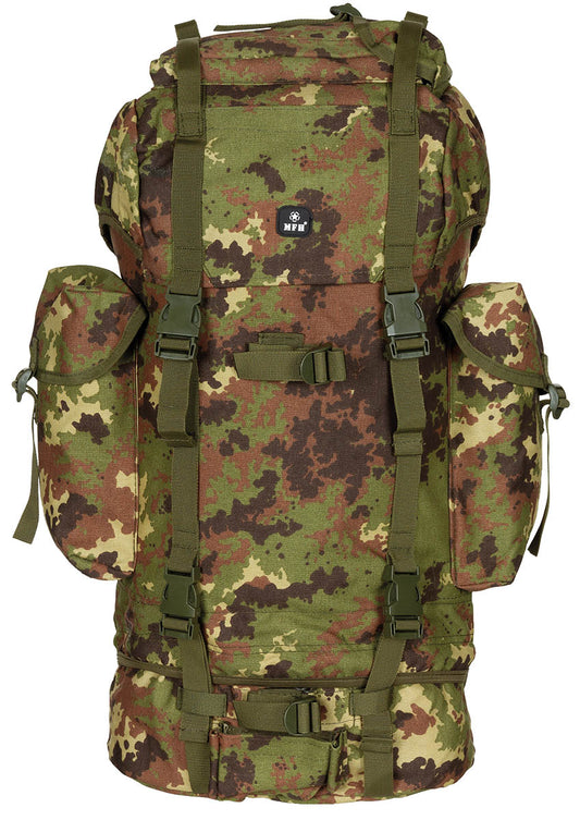 Rucsac BW Kampfrucksack vegetato MFH - Capacitate 65L, Cadru aluminiu