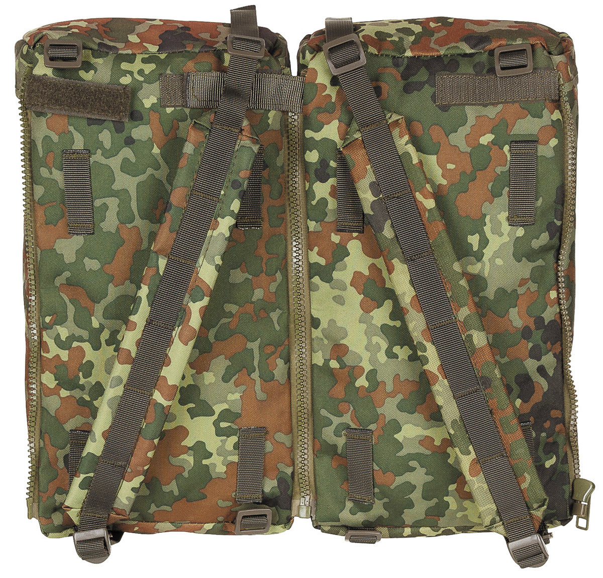 Rucsac BW "Mountain" Flecktarn MFH - Bretele ajustabile, Sistem VARIO-BACK