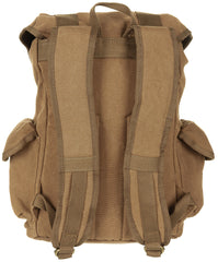 Rucsac Canvas "PT" Maro PureTrash - Piele Naturală, Bretele Căptușite