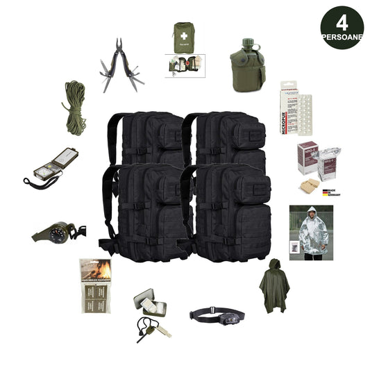 Rucsac de Urgență 72h Mil-Tec – Kit Complet de Supraviețuire pentru 4 Persoane