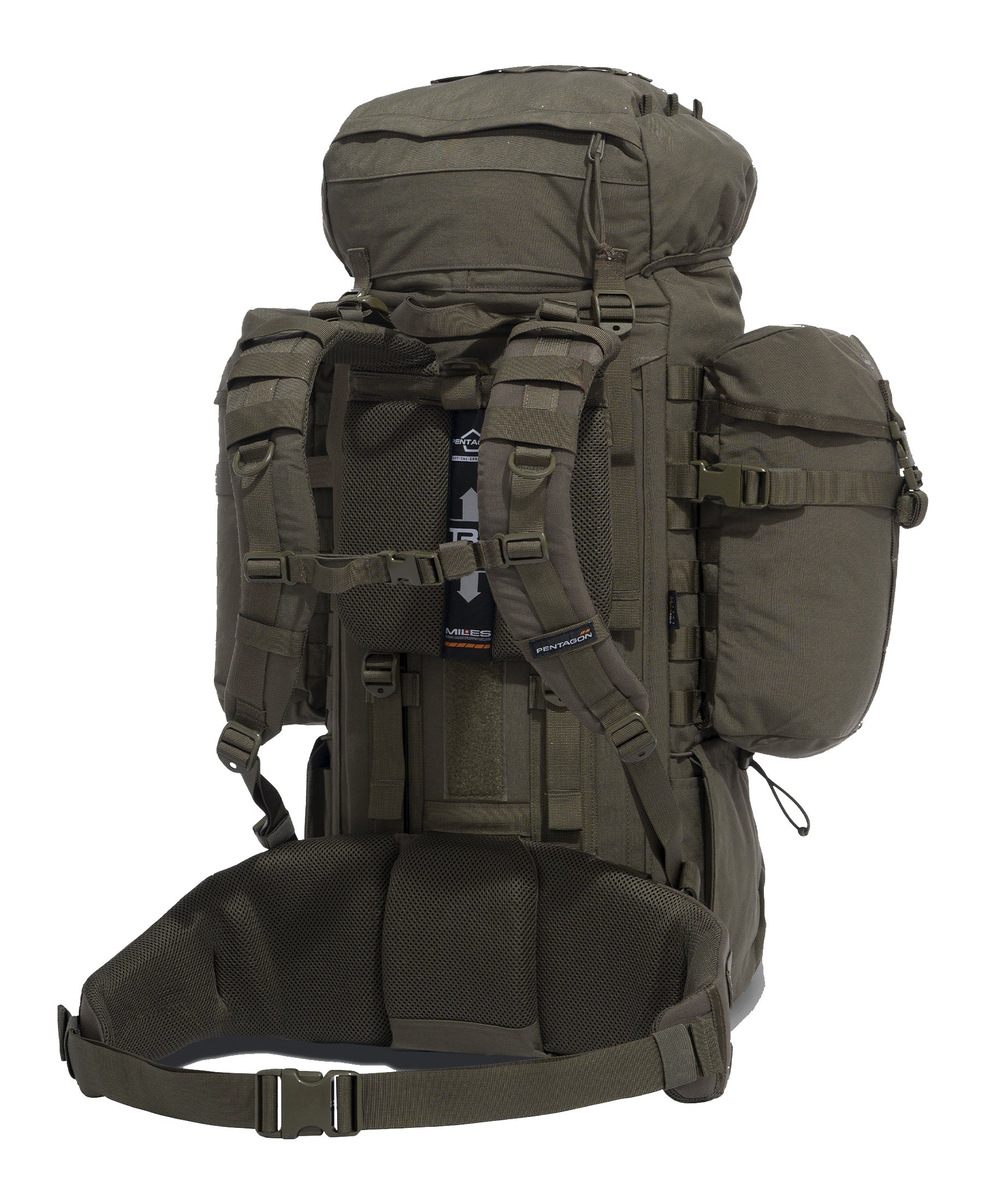 Rucsac Deos 65LT Backpack RAL7013 Pentagon Tactical - Performanță și Ventilație Optimă în orice Mediu