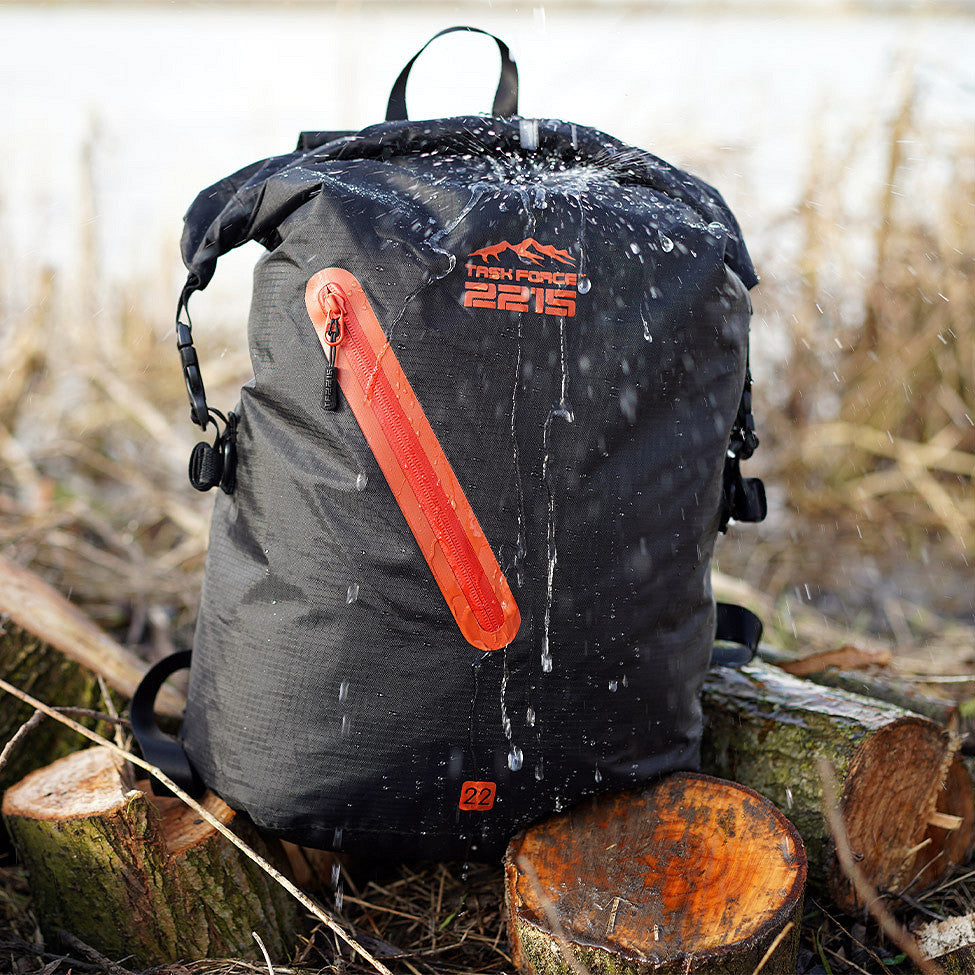 Rucsac Drybag TF-2215 Beavertrail 22L Negru/Portocaliu - Protecție Impermeabilă Absolută