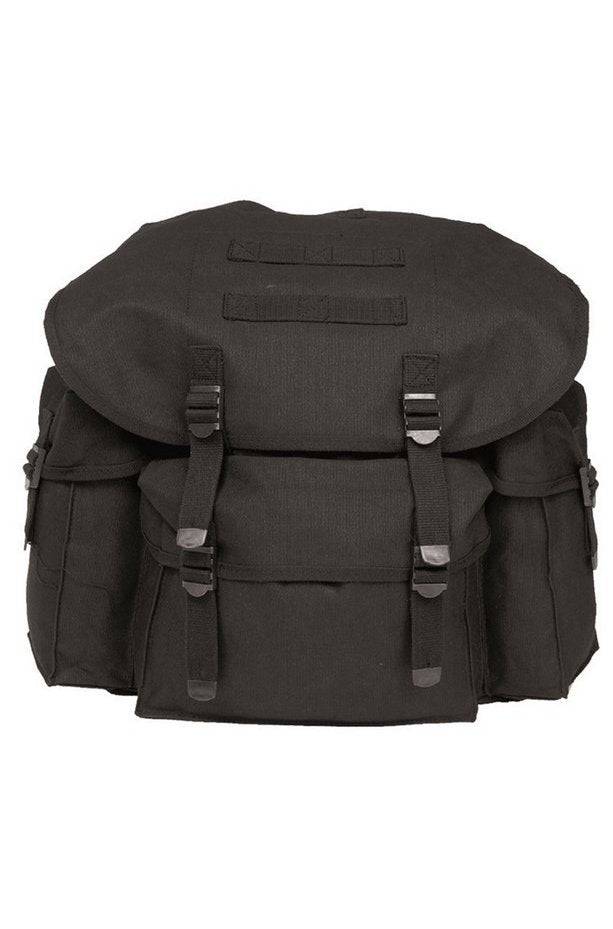 Rucsac German Negru din Bumbac – 25L, Design Clasic, Ideal pentru Oraș sau Școală