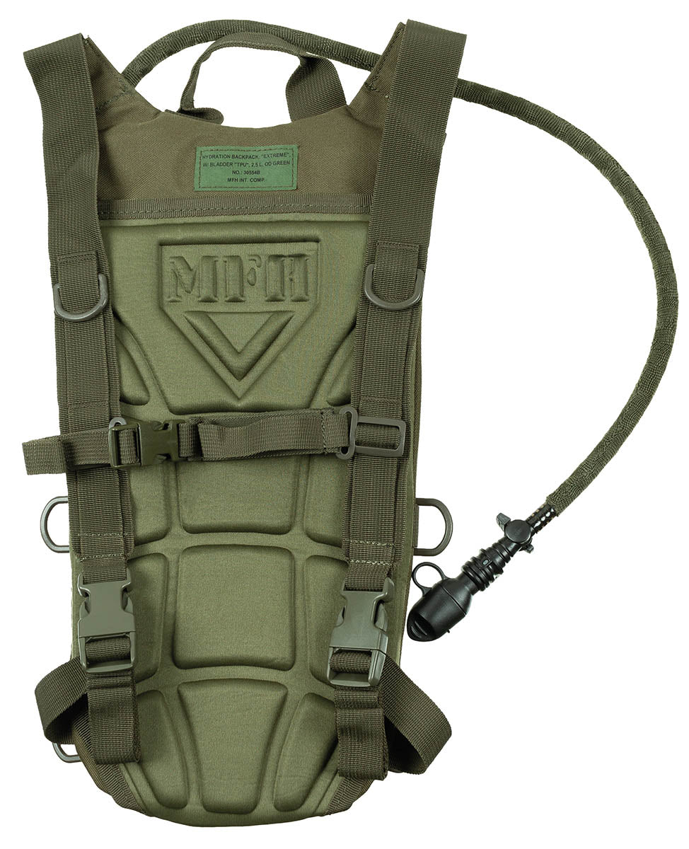 Rucsac Hidratare "Extreme" Oliv MFH - 2,5 litri, Rezervor TPU inclus