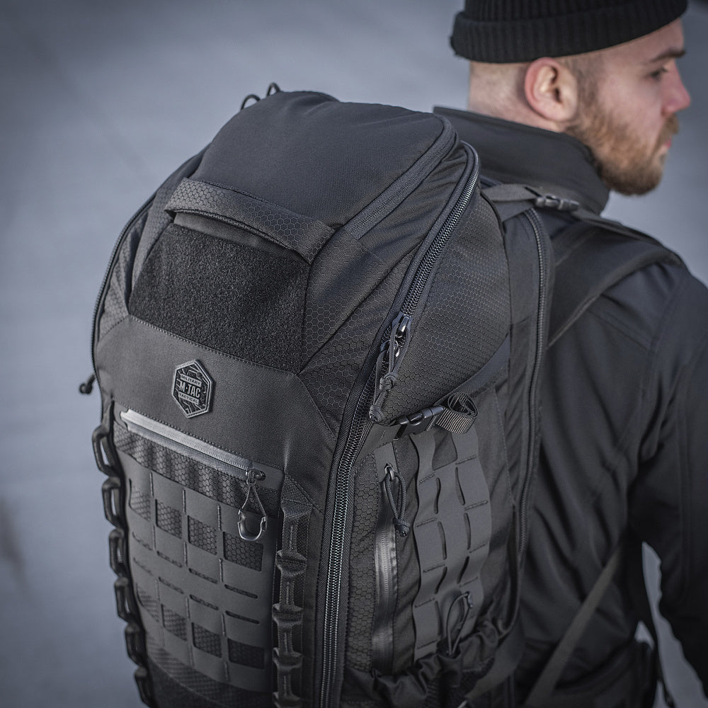 Rucsac Large Elite Hex M-Tac - Negru, 60L, Modular