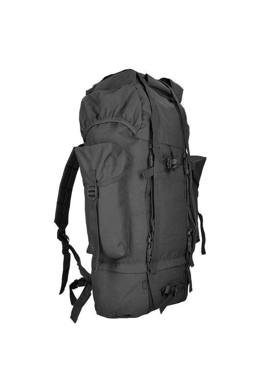 Rucsac Mil-Tec German Import Large – 65 L, Poliester cu PVC, Negru