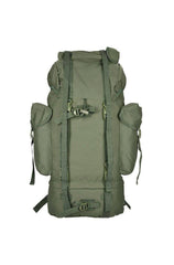 Rucsac Mil-Tec German Import Large – vedere din față cu buzunarele laterale