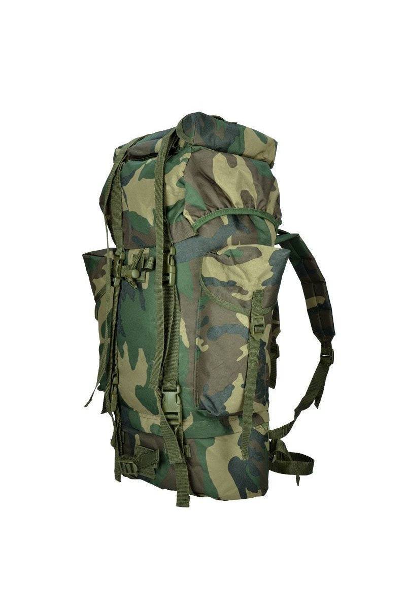Rucsac Mil-Tec German Import Large – vedere oblică cu bretele