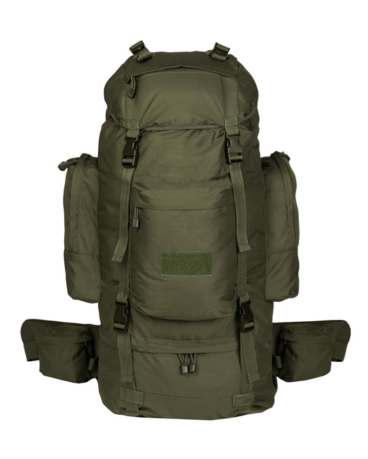 Rucsac Mil-Tec Ranger – 75 L, Cadru Reglabil, Husă de Ploaie, Oliv