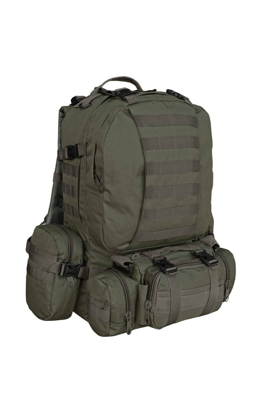 Rucsac Modular Mil-Tec Defense Pack Assembly – 36 L, 3 în 1, Oliv